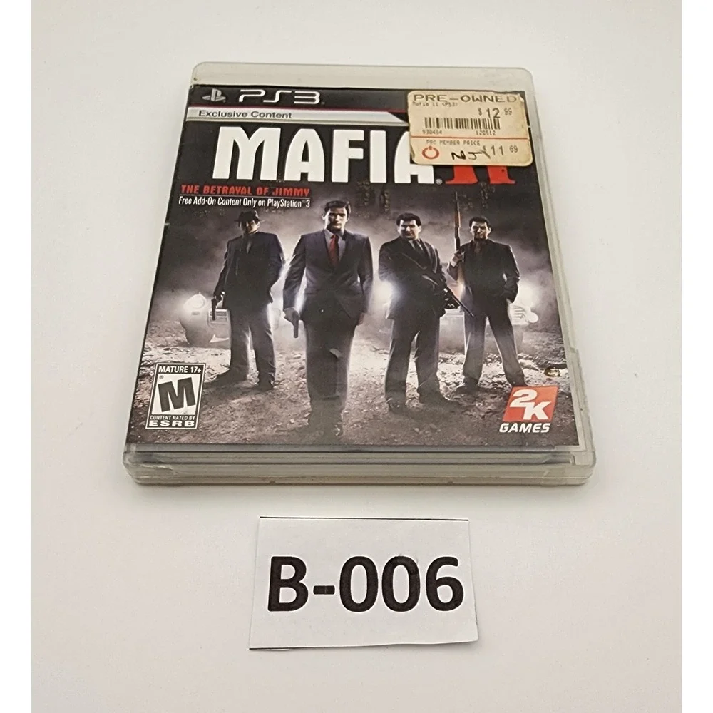 PS3 Mafia‎ II VG COND CIB